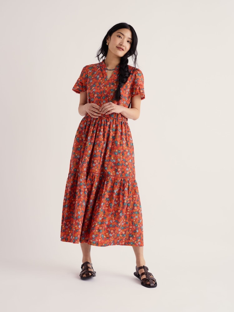 Seasalt Cornwall Orange Wild Lily Dress - Image 1 of 5 Seasalt Cornwall Orange Wild Lily Dress - Image 1 of 5