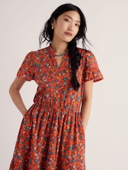 Seasalt Cornwall Orange Wild Lily Dress - Image 3 of 5
