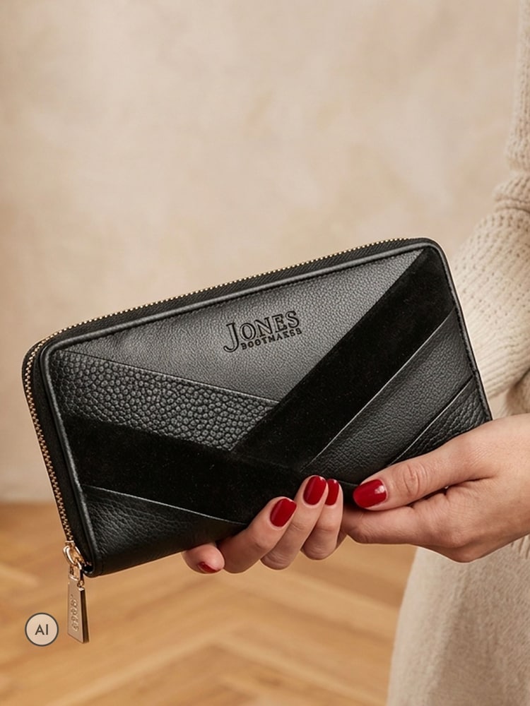 Crno - Jones Bootmaker Verra Premium Leather Wallet - Slika 1 od 6 Crno - Jones Bootmaker Verra Premium Leather Wallet - Slika 1 od 6