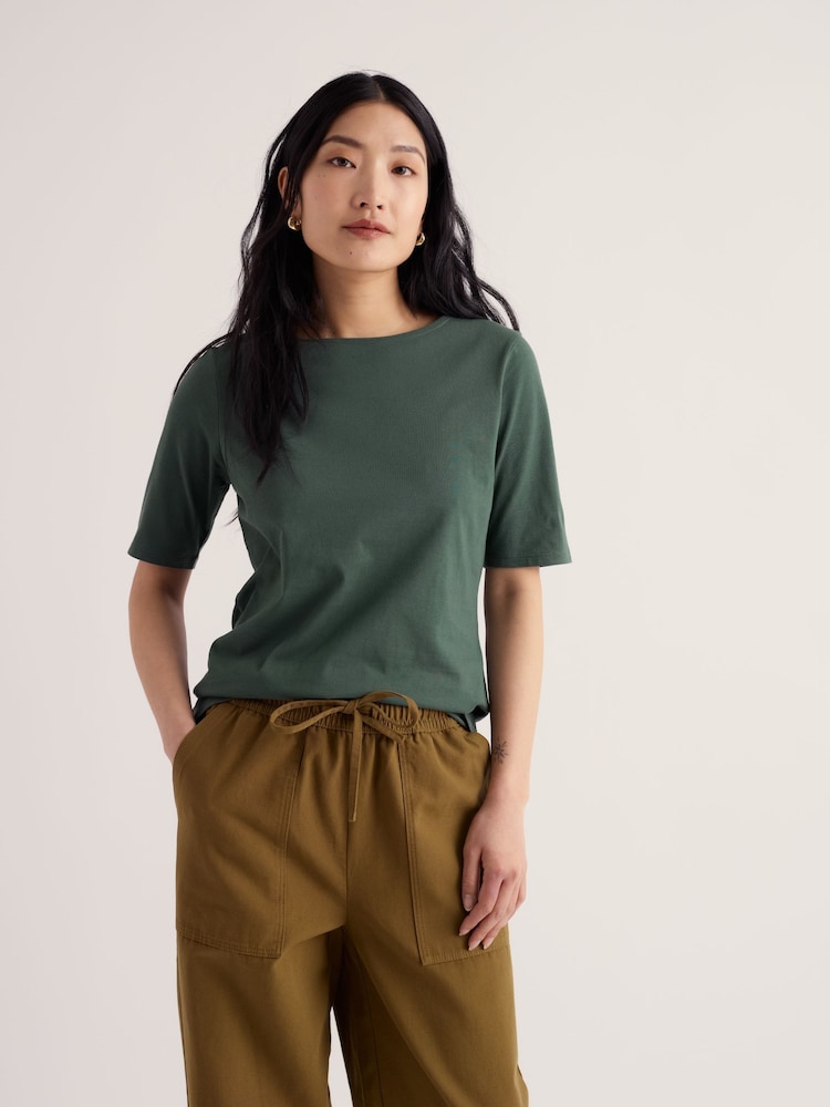 Seasalt Cornwall Green Poisson T-Shirt - Image 2 of 5