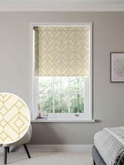 Yellow Lattice Geo Made to Measure Roller Blind - Image 1 of 6