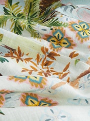 White Lemon Print Ruffle Strap Wide Leg 100% Cotton Jumpsuit - Image 7 of 7