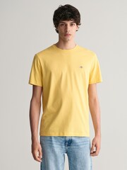GANT Yellow 100% Cotton Shield Logo T-Shirt - Image 1 of 5
