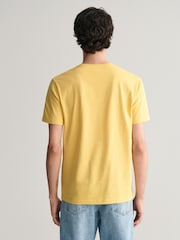 GANT Yellow 100% Cotton Shield Logo T-Shirt - Image 2 of 5