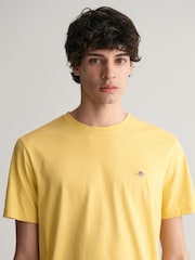 GANT Yellow 100% Cotton Shield Logo T-Shirt - Image 3 of 5