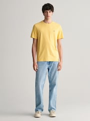 GANT Yellow 100% Cotton Shield Logo T-Shirt - Image 4 of 5