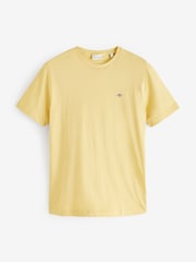 GANT Yellow 100% Cotton Shield Logo T-Shirt - Image 5 of 5