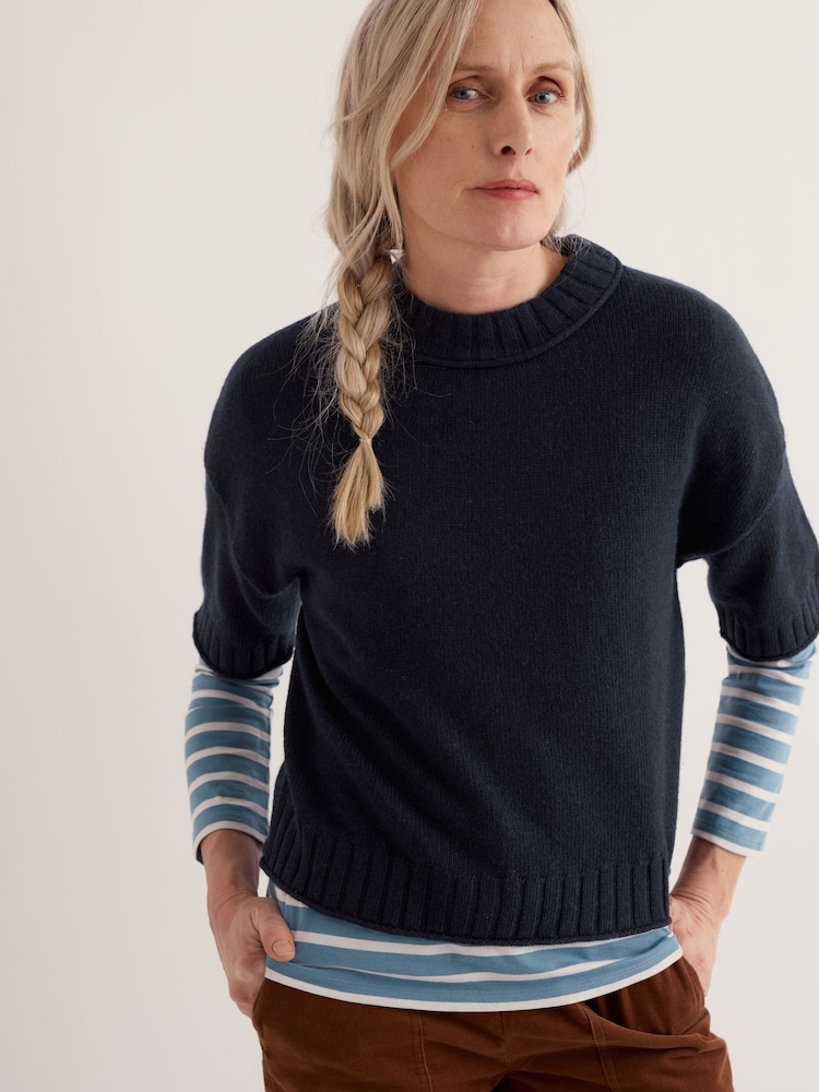 Seasalt Cornwall Navy Blue Fistral Jumper - Image 2 of 4