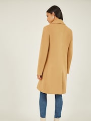 Yumi Caramel Military Button Through Coat - Image 2 of 4