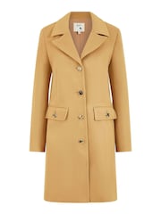 Yumi Caramel Military Button Through Coat - Image 4 of 4