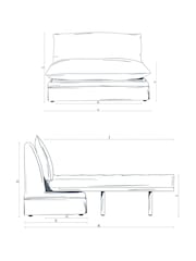 Willow & Hall Marigold Yellow Deverill Sofa Bed - Image 3 of 5