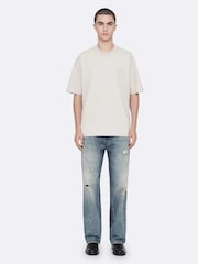 AllSaints Cream Xander Short Sleeve Crew T-Shirt - Image 3 of 8
