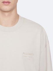 AllSaints Cream Xander Short Sleeve Crew T-Shirt - Image 4 of 8