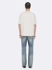 AllSaints Cream Xander Short Sleeve Crew T-Shirt - Image 6 of 8