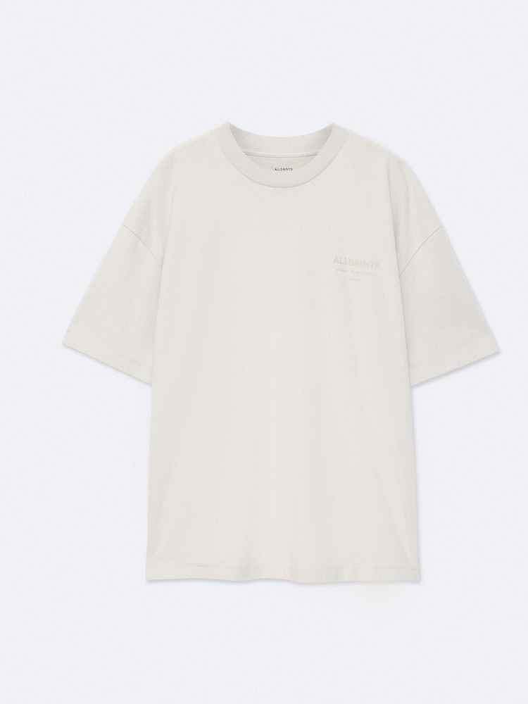 AllSaints Cream Xander Short Sleeve Crew T-Shirt - Image 8 of 8