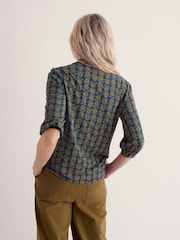 Seasalt Cornwall Blue 3/4 Embrace Shirt - Image 3 of 5