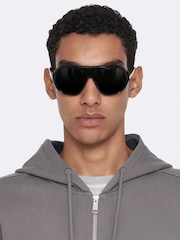 AllSaints Grey Raphy Zip Hoodie - Image 1 of 8
