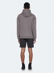 AllSaints Grey Raphy Zip Hoodie - Image 6 of 8
