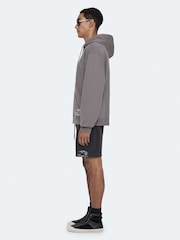 AllSaints Grey Raphy Zip Hoodie - Image 7 of 8