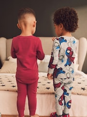 Red/Navy Spiderman Snuggle Pyjamas 2 Pack (12mths-10yrs) - Image 3 of 7