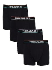 Threadbare Black Hipster Boxers 4 Packs - Image 1 of 6