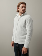 Ecru Cream Regular Chenille Knitted Jumper - Image 3 of 9