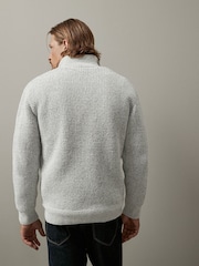 Ecru Cream Regular Chenille Knitted Jumper - Image 4 of 9