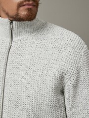 Ecru Cream Regular Chenille Knitted Jumper - Image 5 of 9