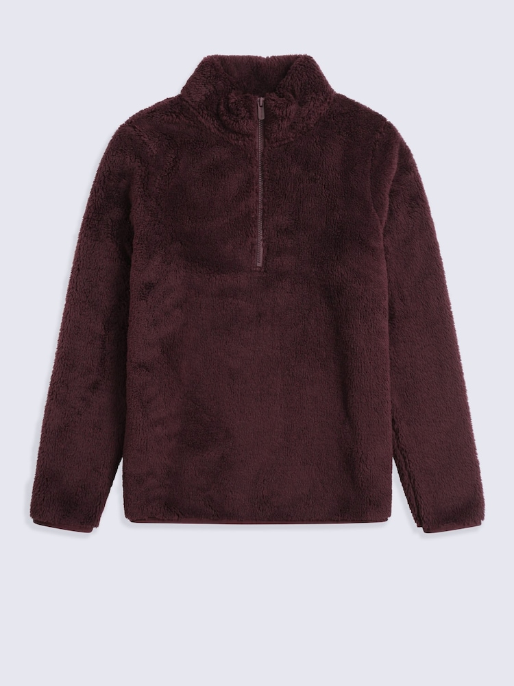 Animal Brown Teddy Half Zip Fleece - Image 1 of 5