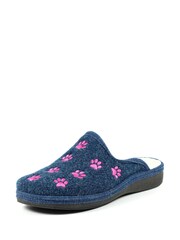 Lazy Dogz Blue Josefina Paw Print Mule Slippers - Image 3 of 9
