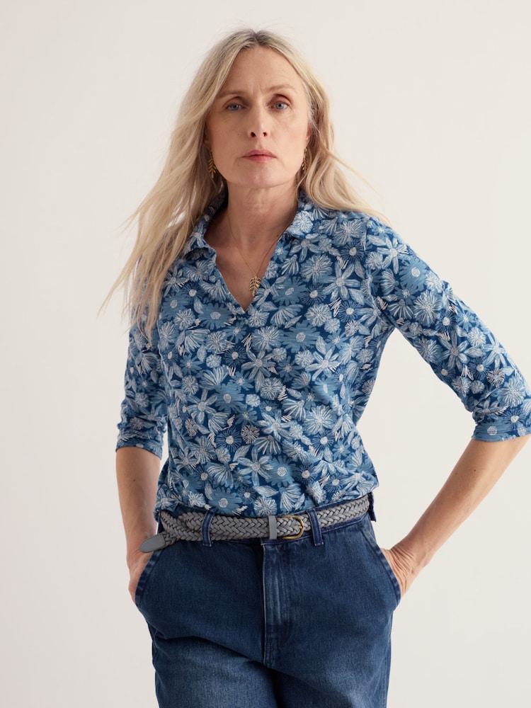 Seasalt Cornwall Blue Wavecrest Shirt - Image 2 of 5