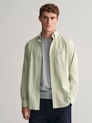 GANT Green Regular Fit Poplin 100% Cotton Shirt - Image 1 of 5
