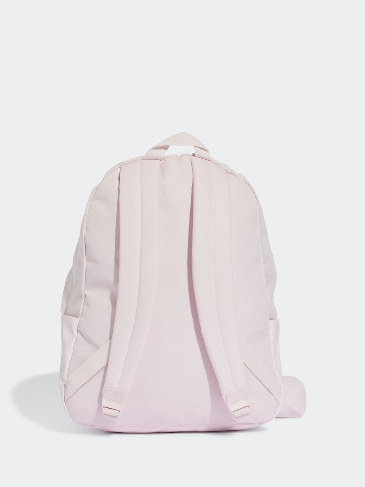 adidas Pink Classic Horizontal 3-Stripes Backpack - Image 2 of 6
