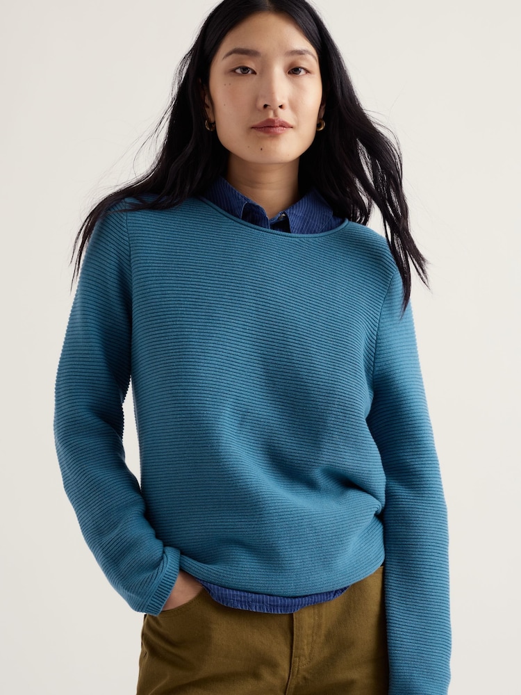 Seasalt Cornwall Blue Makers Jumper - Image 2 of 5