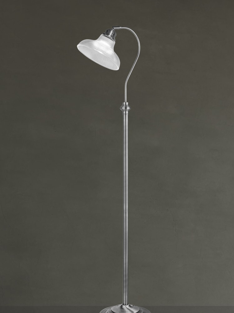 Searchlight Satin Silver Willow Floor Lamp - Image 1 of 3