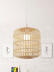 Searchlight Natural Riley Bamboo Rattan Shade - Image 1 of 4