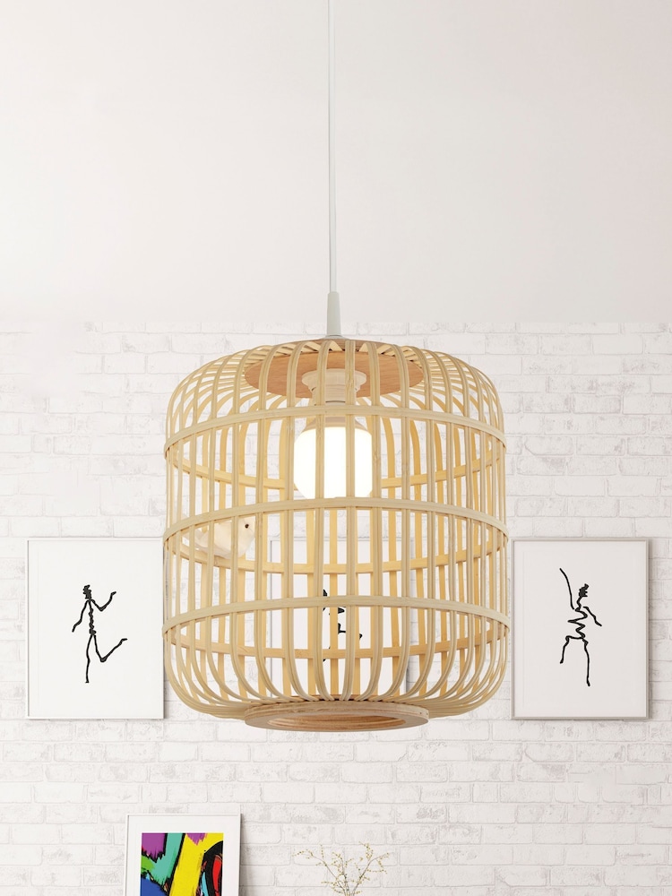 Searchlight Natural Riley Bamboo Rattan Shade - Image 1 of 4