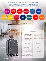Flight Knight Hard Shell ABS Easyjet Size Cabin Carry On Case - Image 3 of 7