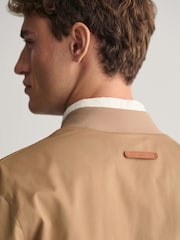 GANT Cream Lightweight Water Repellent Cotton Mix Bomber Jacket - Image 5 of 8