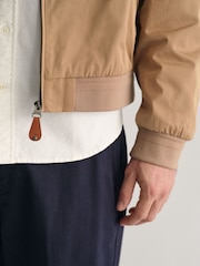GANT Cream Lightweight Water Repellent Cotton Mix Bomber Jacket - Image 6 of 8