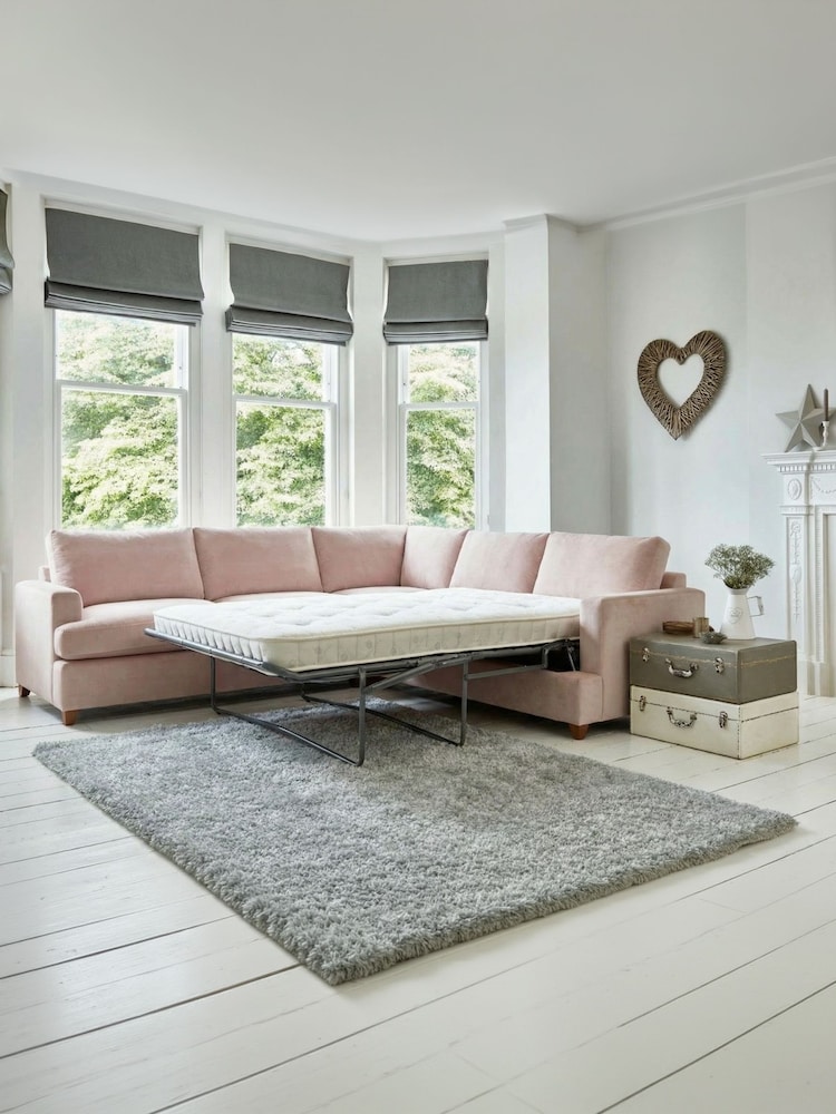 Willow & Hall Petal Pink Fyfield Sofa Bed - Image 5 of 5 Willow & Hall Petal Pink Fyfield Sofa Bed - Image 5 of 5