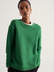 Seasalt Cornwall Bright Green Makers Jumper - Image 2 of 5
