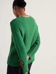 Seasalt Cornwall Bright Green Makers Jumper - Image 3 of 5