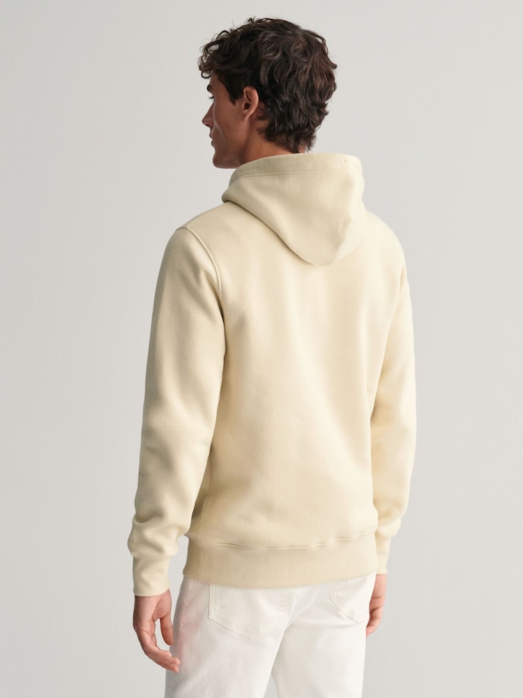 Natur - Gant Shield Kapuzensweatshirt in Regular Fit mit Logo - Bild 2 von 6