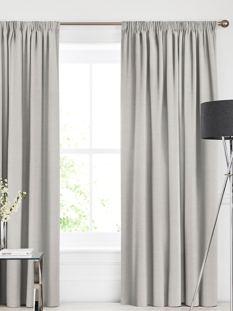Oyster Natural Soho Made To Measure Curtains - Image 1 of 8