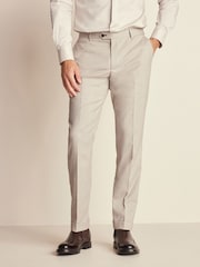 Neutral Slim Fit Herringbone Suit Trousers - Image 1 of 6