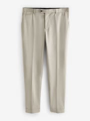 Neutral Slim Fit Herringbone Suit Trousers - Image 3 of 6