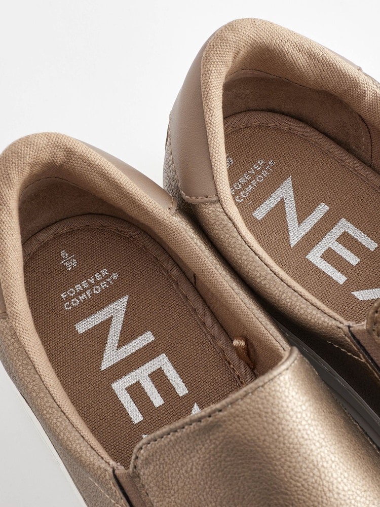 Bronze Regular/Wide Fit Forever Comfort® Slip-On Trainers - Image 6 of 9