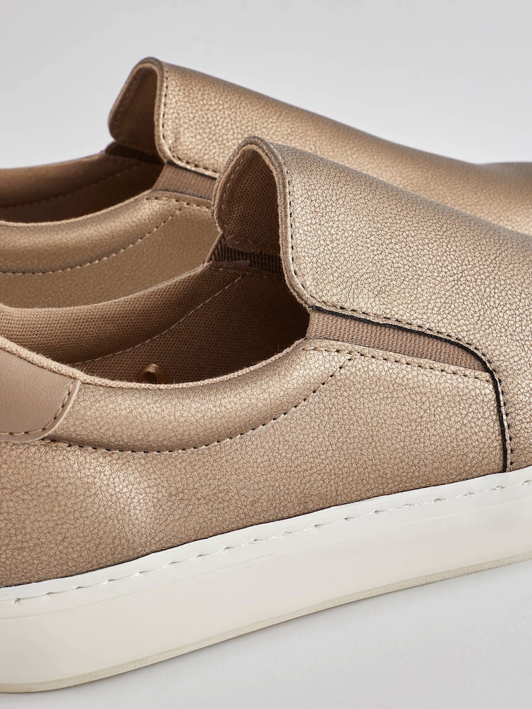 Bronze Regular/Wide Fit Forever Comfort® Slip-On Trainers - Image 7 of 9
