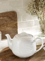 White Malvern Embossed Teapot - Image 1 of 4